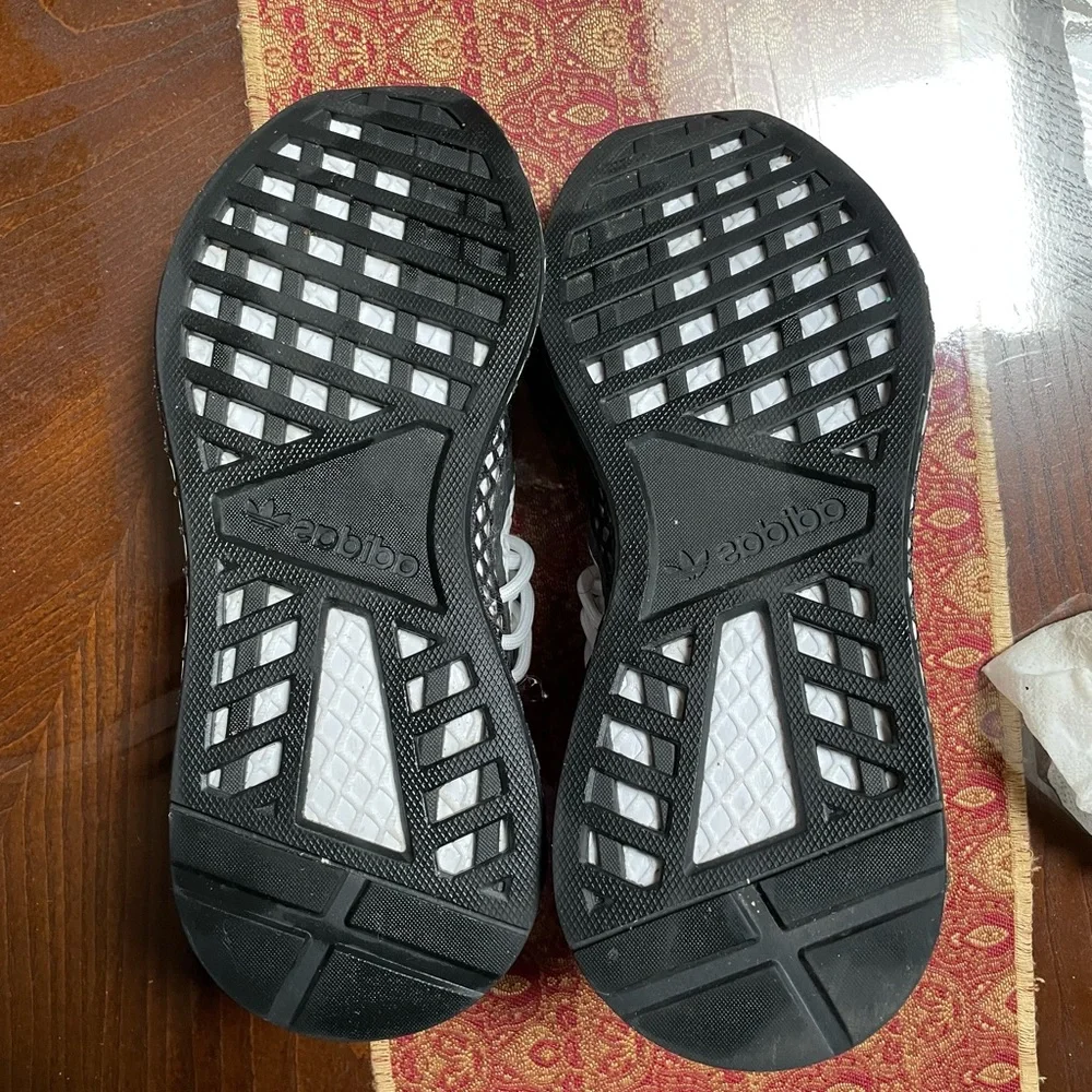 adidas White and Black Mesh Sneakers